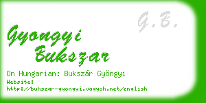 gyongyi bukszar business card