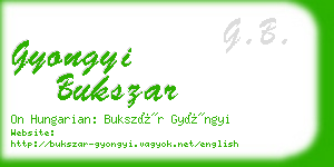 gyongyi bukszar business card